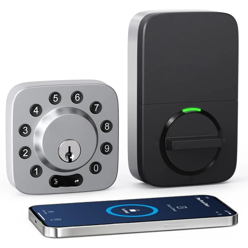 

Smart Door Lock with App Control, Auto Unlock, Auto Lock, Keypad Deadbolt, Keyless Deadbolt Lock, Smart Locks for