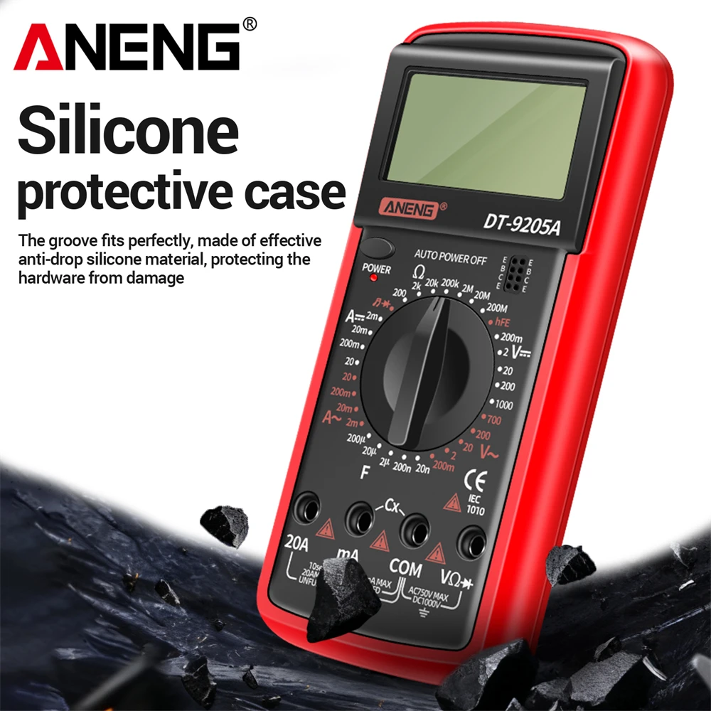 Digital Professional Multimeter ANENG DT9205A 1999 Counts True RMS AC/DC Transistor  Voltage Tester Auto Range Multimetro Tool view 5