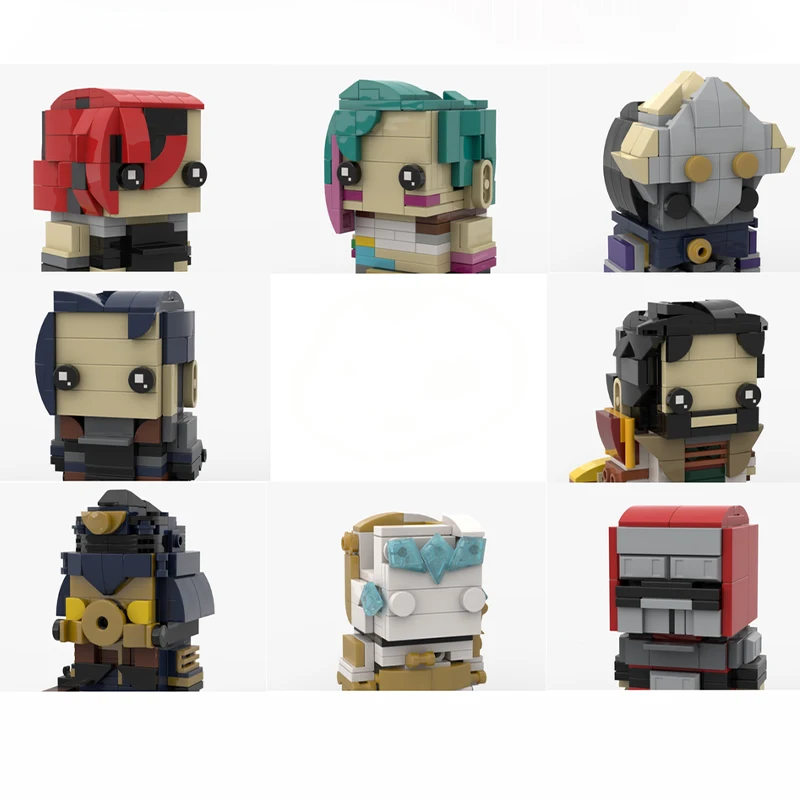 

4116 шт. MOC Arcane Battle of Piltover BrickHeadz Leaguess of Legendster DIY модель строительные блоки развивающие игрушки подарок для детей