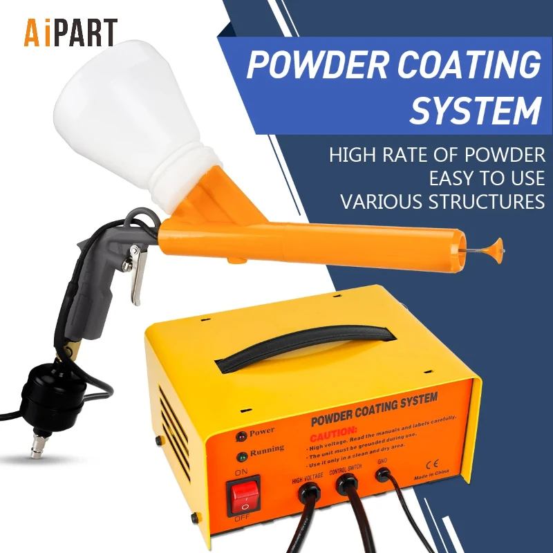 

Powder Coating Gun System Electrostatic Machine Spraying Power Gun Air Paint Portable Powder Paint Gun