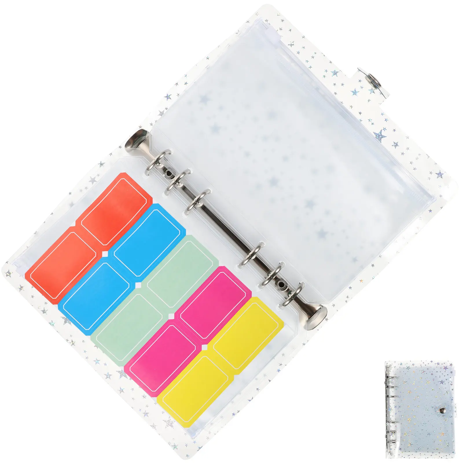 

1Set High Grade Budget Binder with Pouches Money Saving Binder Cash Organizer for Budgeting Planner Notebook Portable for Home
