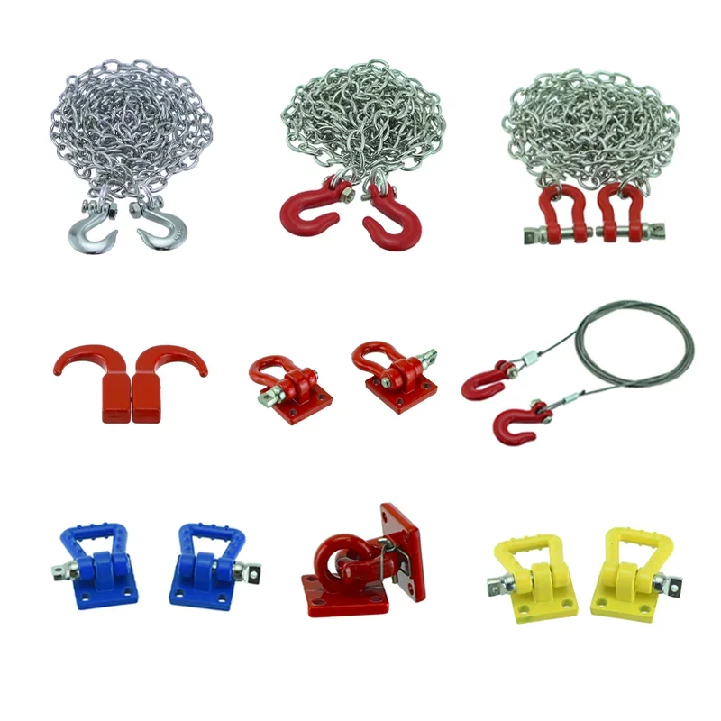 RC Car Metal Tow Hook Tow Chain Mood Pieces Decorate for 1/10 RC Crawler Car Traxxas TRX4 Defender AXIAL SCX10 II 90046 RC4WD