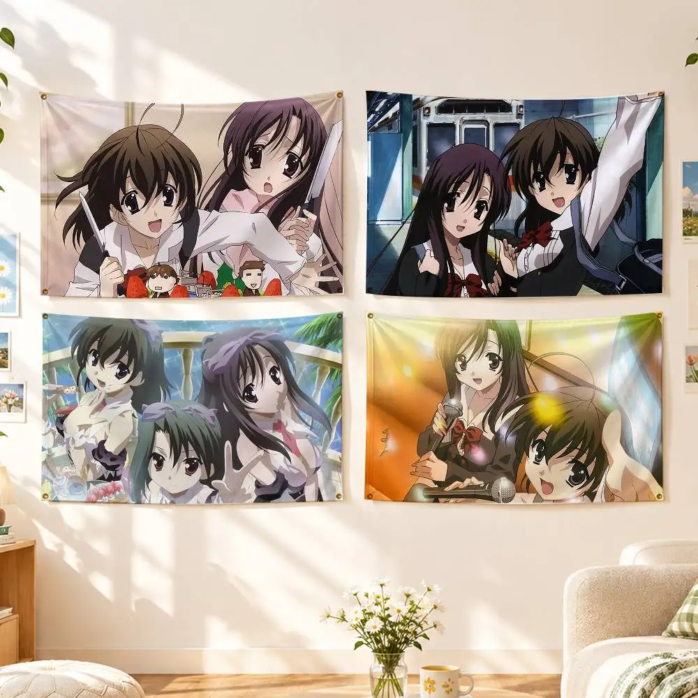 Katsura K-Kotonoha School Days  Flags Wall Hanging Background Art Banner for Bedroom Home Outdoor Decor