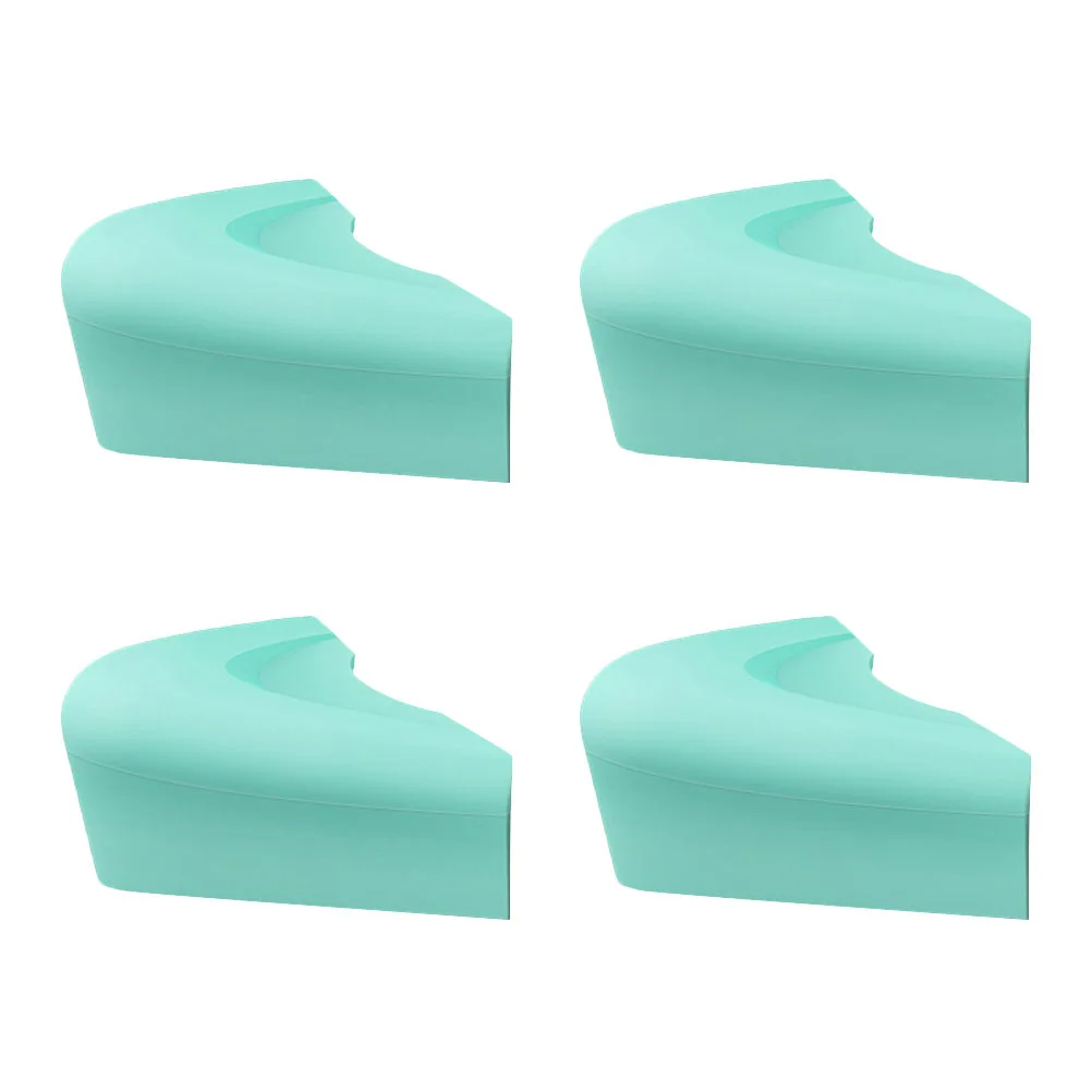 

4 шт., силиконовая защита для углов, мягкая детская безопасность, защита края стола, противоударная мебельная подушка, светло-зеленый