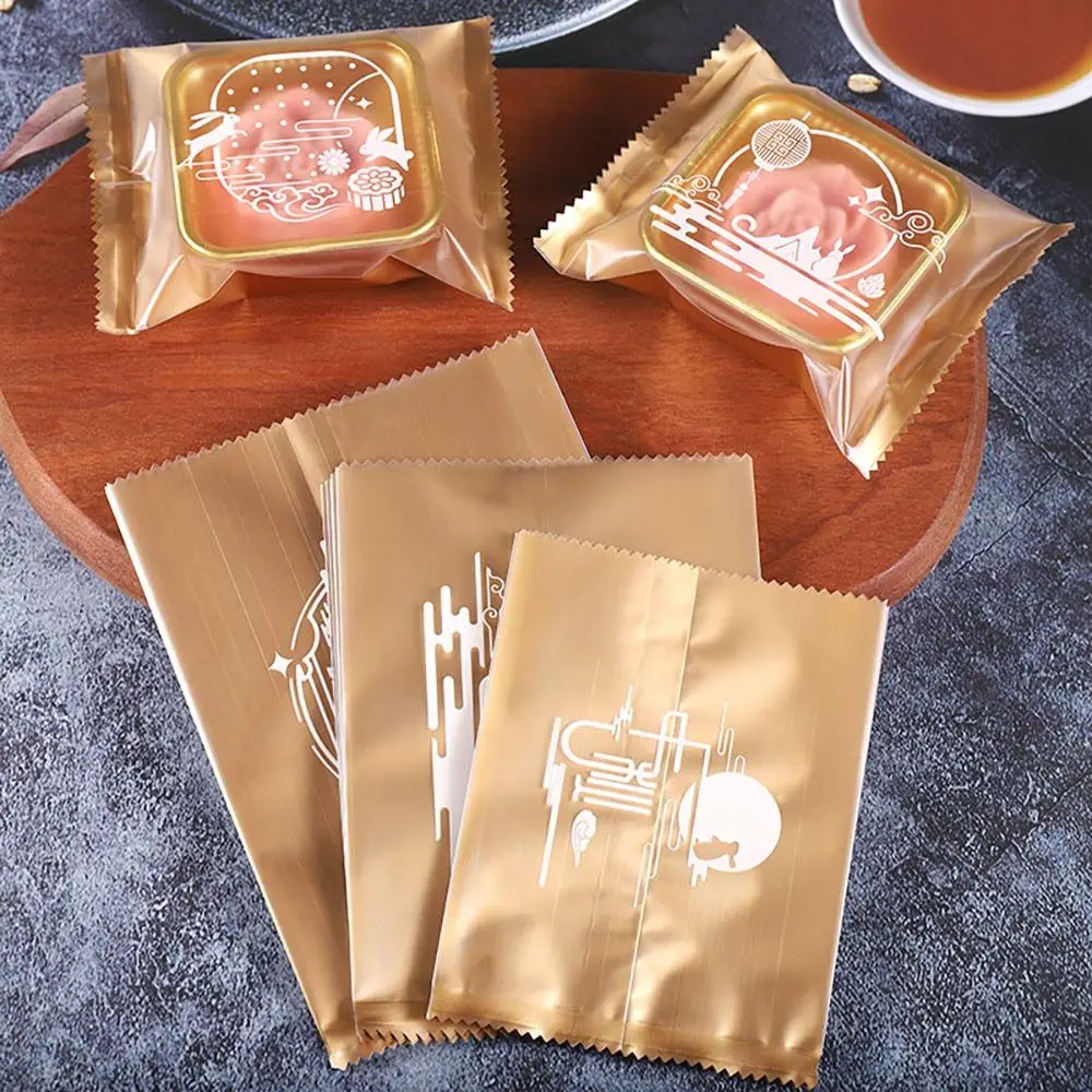 

100Pcs Gift Warpping Supplies Candy Cookies Chocolate DIY Mooncake Container Party Supplies Cookie Candy Bag Moon Cake Bags