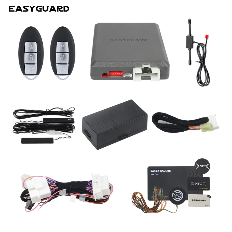 

EASYGUARD PKE бесключевой доступ автоматический стартер Plug&Play CAN BUS для Nissan X-TRAIL/Qashqa Teana Patrol CedriciW OEM кнопка запуска