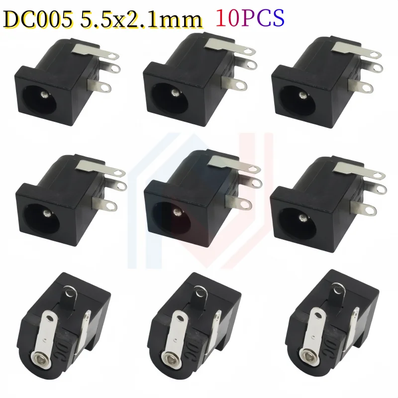 DC Connectors 5.5x2.1mm 3.5x1.3mm DC Power Plug Male Female Jack Socket Nut Panel Mount DC Power Adapter Connector 5.5*2.1