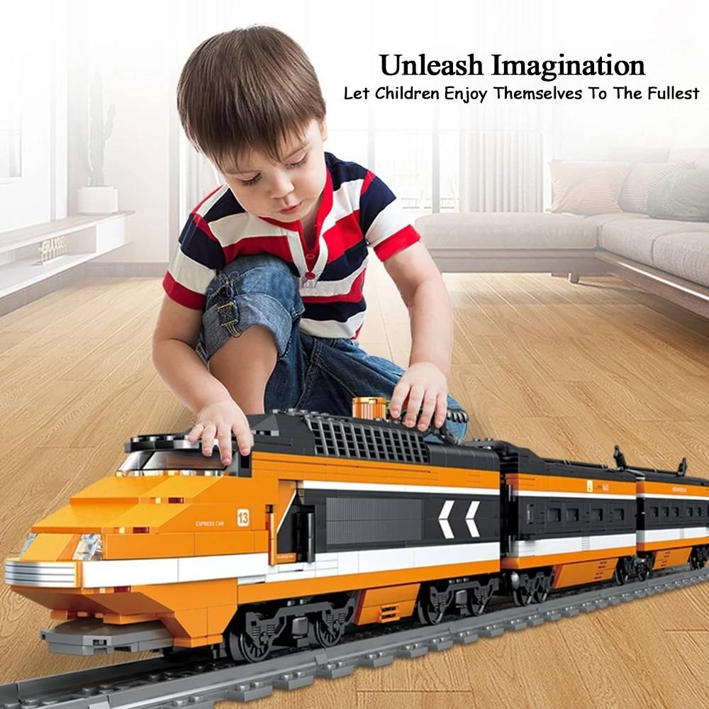 

DOUBUIT High Speed Rail Track City Electric Train Model - Motor Operated, Ideal Gift Toy for Children's Railway Tram Adventures