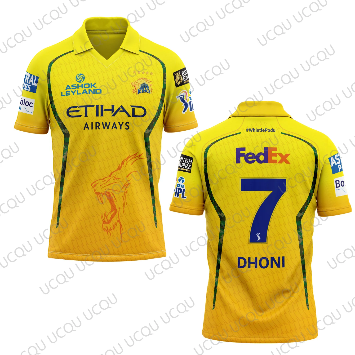 2026 Classic Quick Dry All Season IPL Chennai Super Kings  DHONI 7 CSK Cricket Team Jersey Casual Sports  Adult/kids Tee