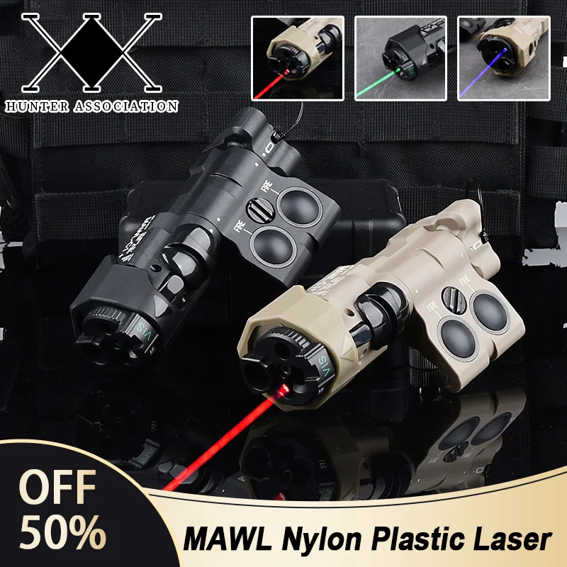 

WADSN New Upgraded MAWL-C1 Tactical Airsoft Nylon plastic CNC LED Aiming MAWL Red Dot Green Blue Hunting Weapon Lights IR Laser