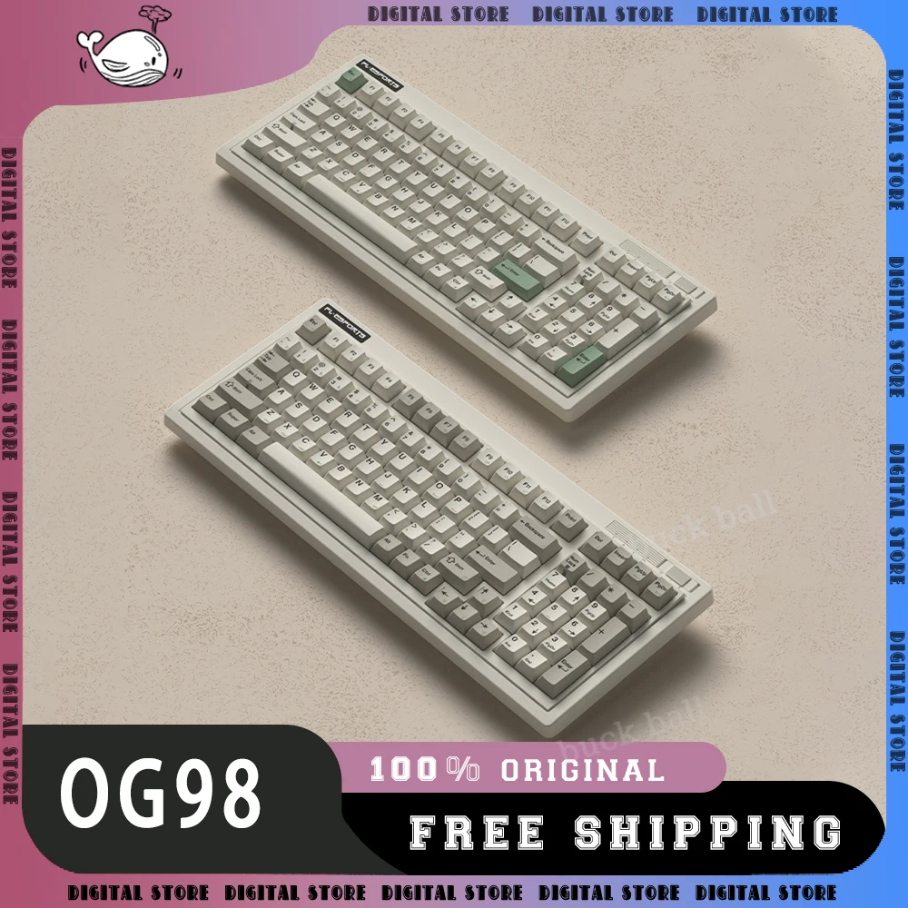 

FL ESPORTS OG98 Mechanical Gamer Keyboard 99keys 3 Mode USB Bluetooth Wireless Keyboard Cherry Switch Hot-Swap Office Keyboard