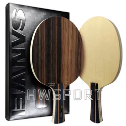 SANWEI hoja de tenis de mesa de defensa de dos caras, tabla Base engrosada, estructura asimétrica, 6 madera, 1 fibra de carbono