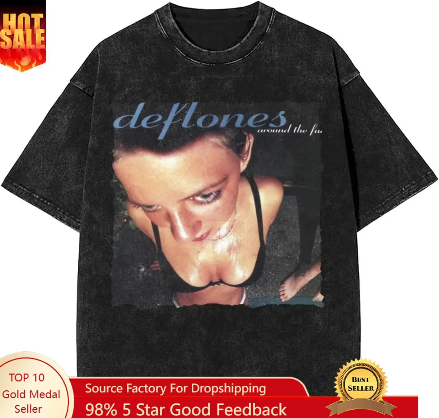 

Deftones Shirt Mans Woman Vintage Oversized T Shirt Summer Crew Neck Short Sleeve Fashion Graphic Tees Retro Top Unisex T-Shirts