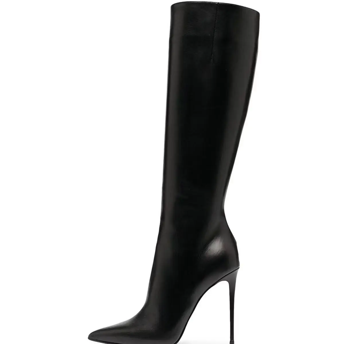 

Brand Design Pointed-Toed Stiletto Knee-High Boots This Slim Side Zipper Knight Boots Sexy Casual Oversize Women's Boots