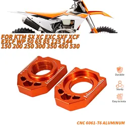 Motorcycle CNC Rear Chain Axle Blocks For KTM 125 200 250 300 350 450 SX SX-F XC XC-F 2013 2014 2015 2016 2017 2018-2022 JFG
