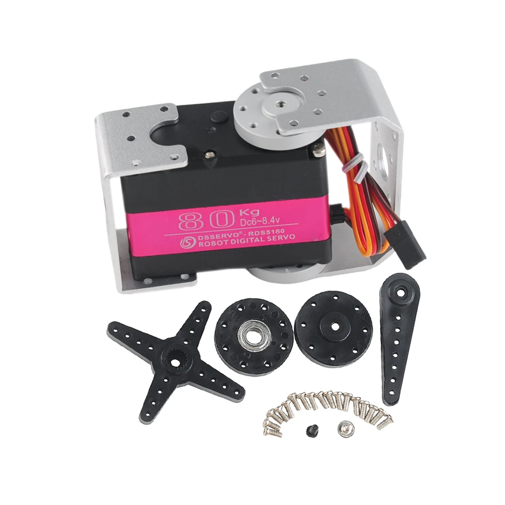 4PCS 80kg High Torque RDS5180 Dual Axis Digital Servo 180/270 Degrees Motor Steel Gears Servos DIY Toys Parts For RC Car Robot