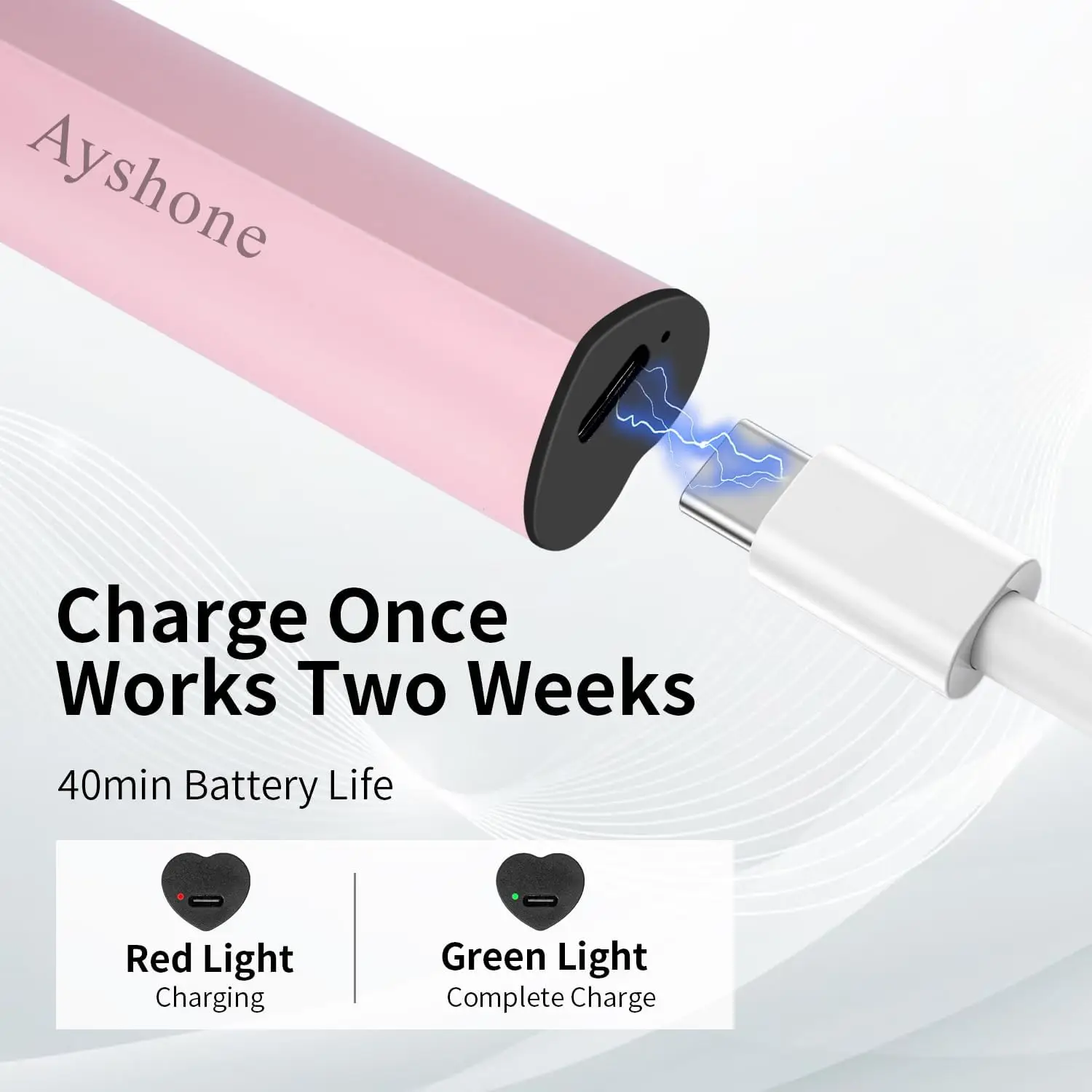 مصباح أظافر LED لاسلكي بالأشعة فوق البنفسجية، مجفف أظافر جل USB قابل لإعادة الشحن بسرعة 8X، وردي