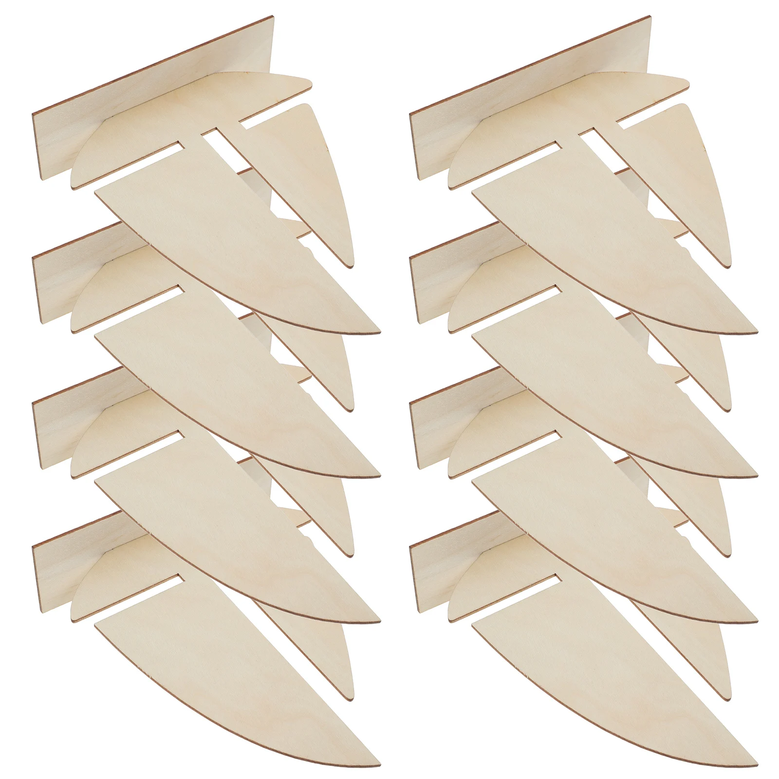 

10pcs Painting Clay Base Plates Sailboat Shape Wood Slices Unfinished Rustic Wooden DIY Craft Supplies Home Projects Decor
