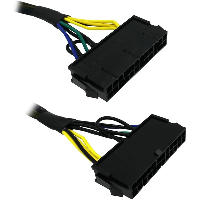 3X 24 Pin To 10 Pin ATX PSU Main Power Adapter Braided Sleeved Cable For IBM For Lenovo PC And Servers 12-Inch(30Cm)
