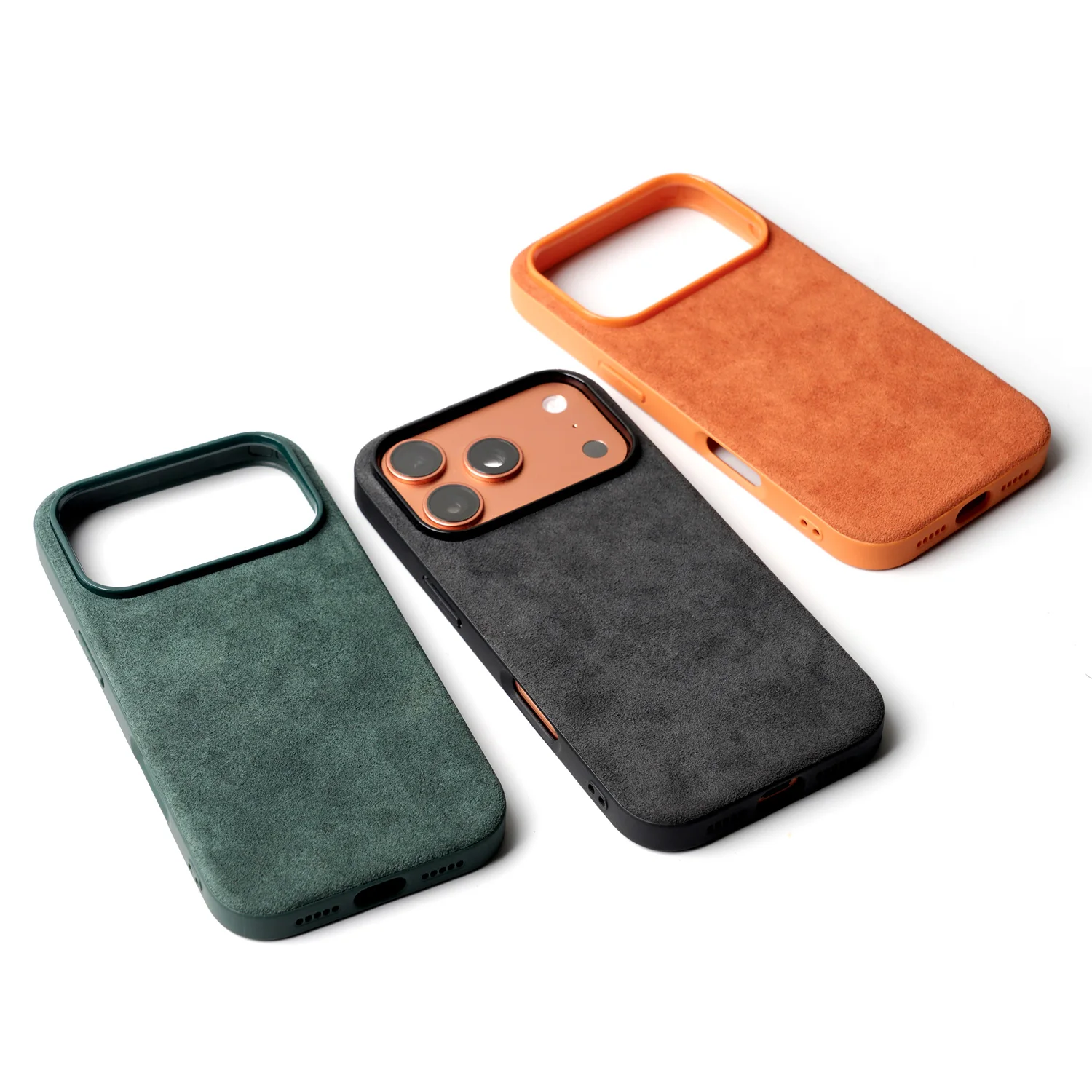 for ALCANTARA Case for iPhone 18 17 16 15 Pro Max Supercar Same Suede Leather Compatible with MagSafe Business Luxury Cover - view 4