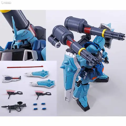 Bandai Original MODELLKIT GUNDAM MG 1/100 Anime Actionfigur BLAE ZAKU PHANTOM Monteringsmodell Leksaker Modellpresenter För pojkar 10 best sales Gundam MG modellbyggsats - №7