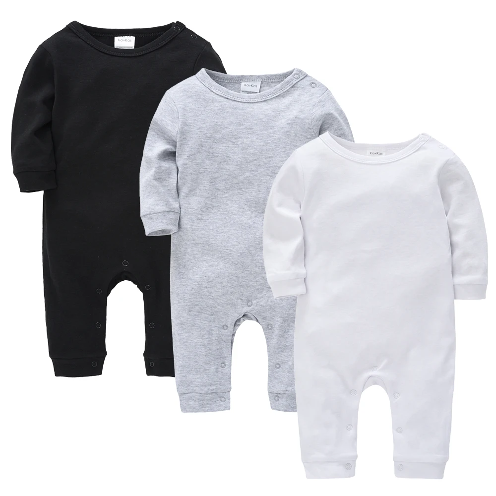 

Muslin Baby Romper Blank White Newborn Jumpsuit Plain Black Clothing Solid Baby Boys Clothes for 0-18 M