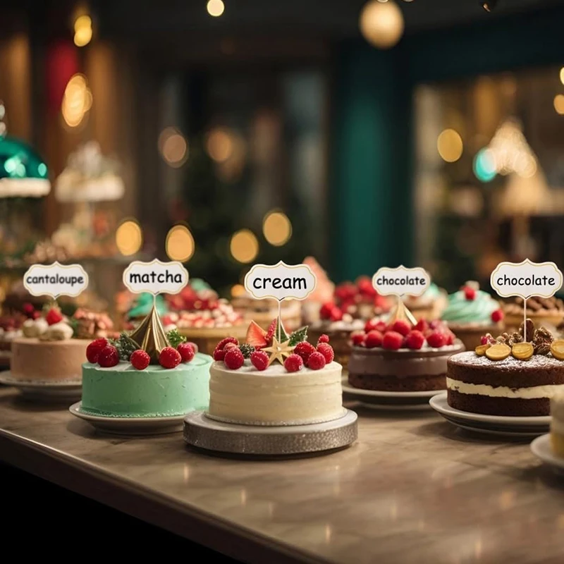 50PCS Chalkboard Cupcake Toppers Picks Charcuterie Board Buffet Labels Food Tag Blank Toothpick Flag Appetizer Signs B Durable