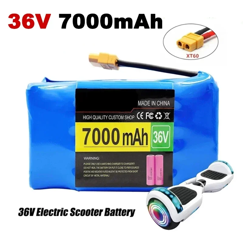 Genuine 36V 7Ah 10s2p Battery Packs Rechargeable Lithium Ion Battery for Electric Self Balancing Scooter HoverBoard Unicycle