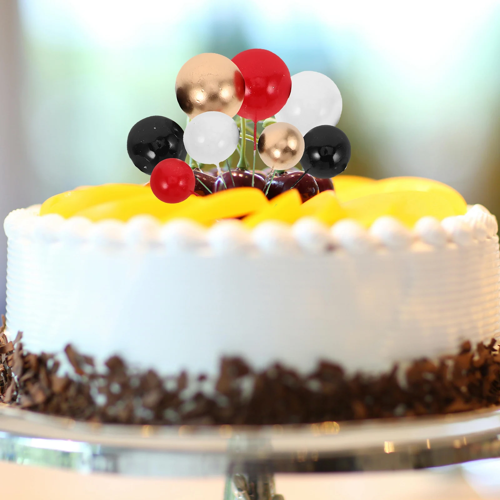 

32Pcs Colorful Ball Cake Toppers Unique Mini Hats for Birthday Wedding Baby Shower Easy to Use Decorations Mini Cupcake Toppers