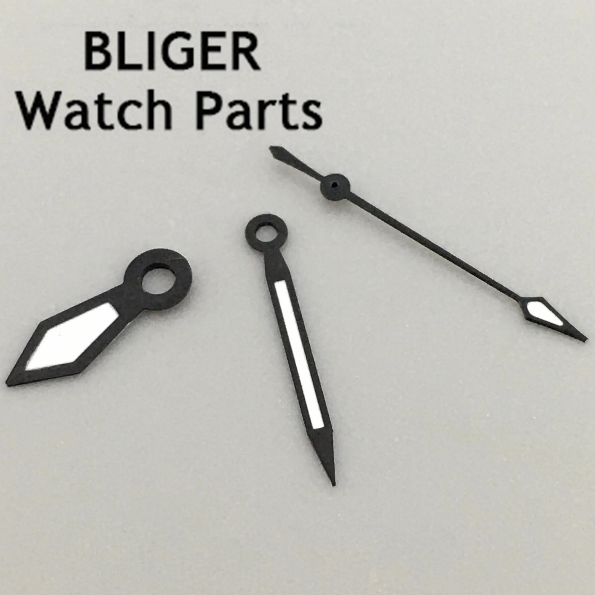 BLIGER silver watch hands luminous fit NH35 NH36 ETA 2824 2836 Miyota8215 8205 821A Mingzhu DG2813 3804 PT5000 movement