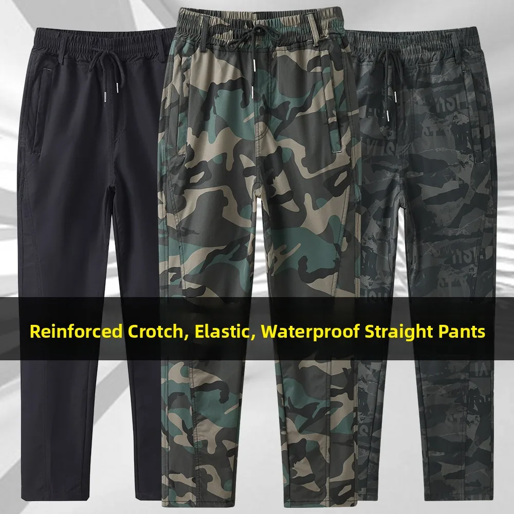 

Camouflage Trousers Men's Summer Ice Silk Quick Dry Thin Casual Loose Elastic Straight Leg Work Pants Comfortable Loose Fit