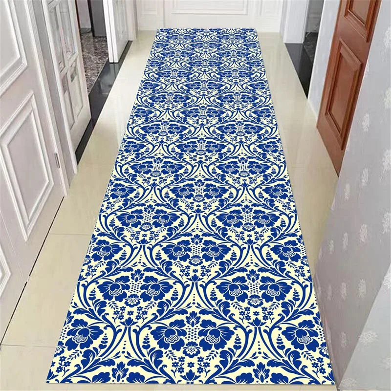 Reese Vintage Colors Damask Old Pattern Long Lobby Carpets Living Room Bedroom Rugs Stairway Hallway Decor Corridor Aisle Party