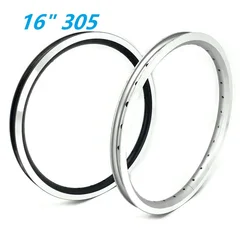 16 Inch 305 Folding Bike Rims Aluminum Alloy Double Wall Rim 20 24 28 32 36 Spoke Hole Bike Wheel Rims