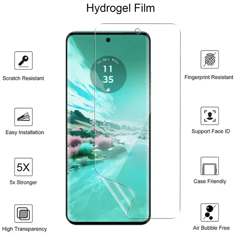 4 SZTUK Folia hydrożelowa do Moto Edge 40 NEO Folia ochronna na ekran Edge 30 Neo Ultra HD do Motorola G84 G54 Nie szkło