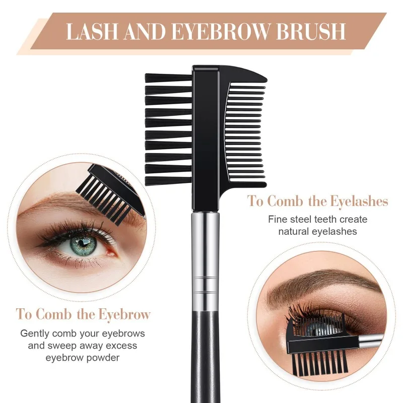 Eyelash Curlers with Comb Eyebrow Brush Kit for Women Lash Curler Eyelash Comb Seperator Mascara Brushes Eyebrow Brush
