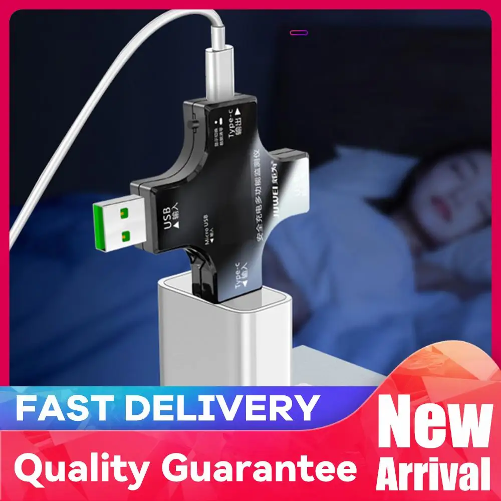 

Цифровой вольтметр постоянного тока Type-C PD, амперметр с цветным цифровым дисплеем, детектор тока, индикатор зарядки, тестер напряжения и тока USB