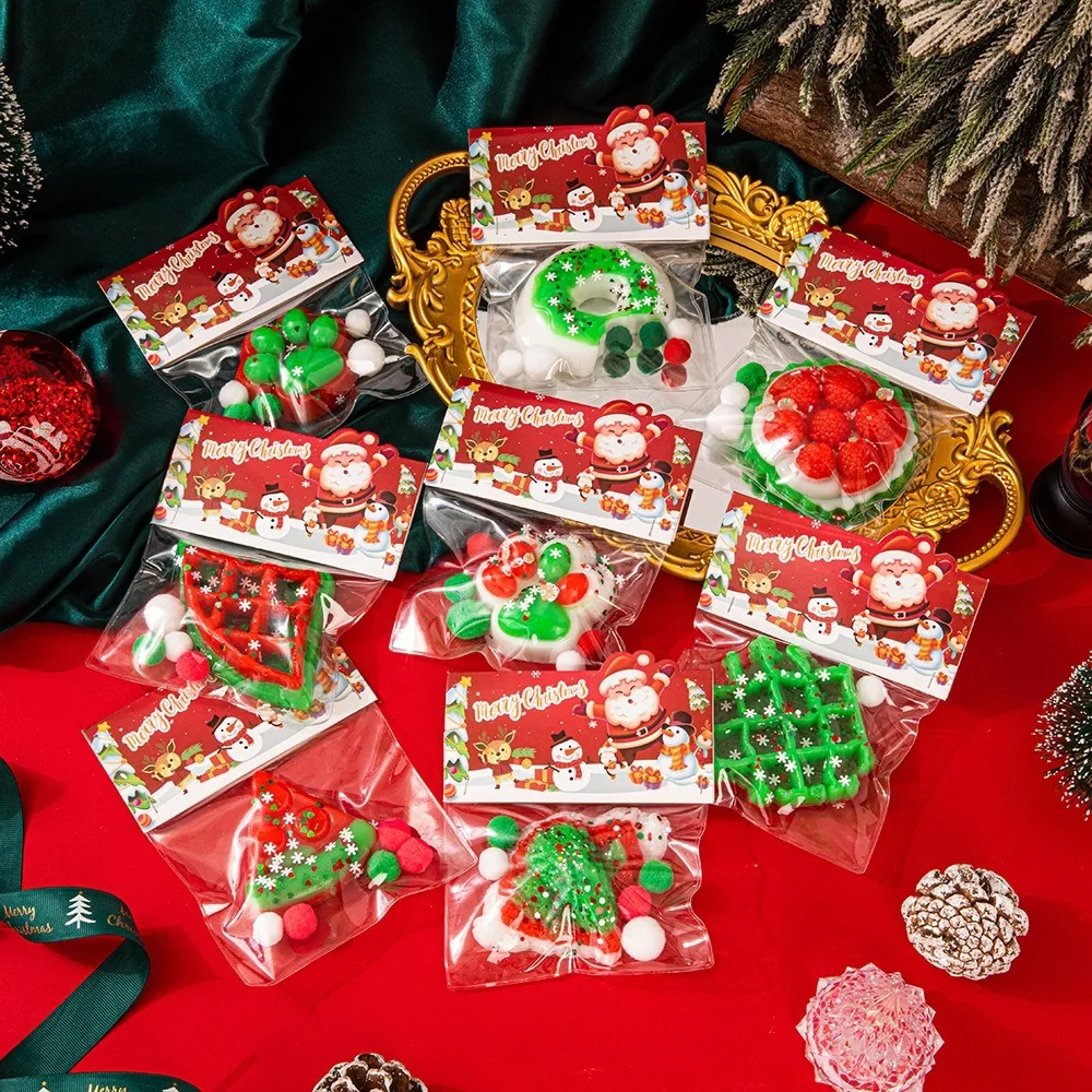 Novidade macio gato pata squeeze brinquedo waffle elástico natal fidget boneca donut dos desenhos animados pitada comida série brinquedo crianças