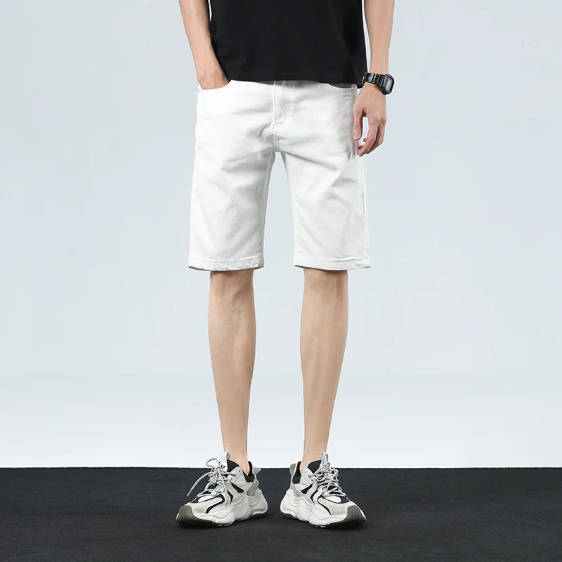 

Новые базовые универсальные повседневные эластичные хлопковые трендовые корейские версии повседневных незаменимых брюк «пять четвертей»