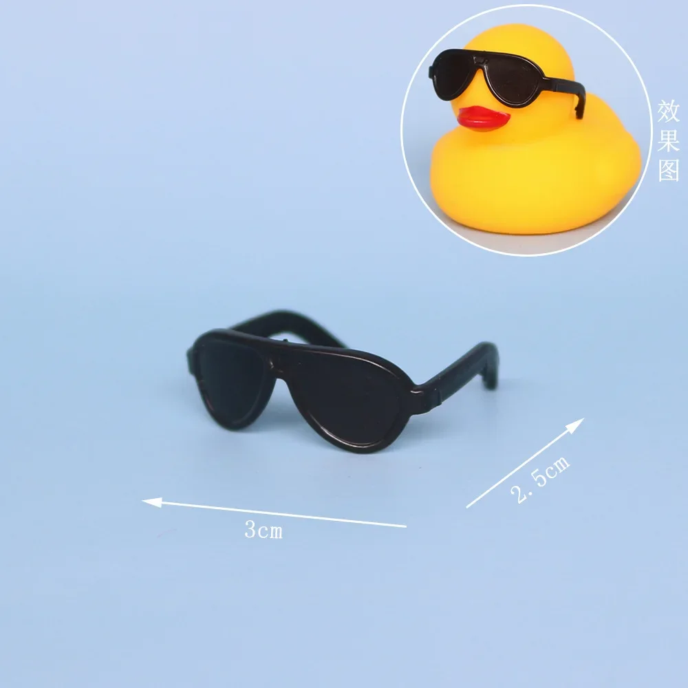 Cool Car Dashboard Decorations Rubber Duck Cute Rubber Duck DIY Accessories Mini Black Pink Blue Sunglasses Necklace Scarf