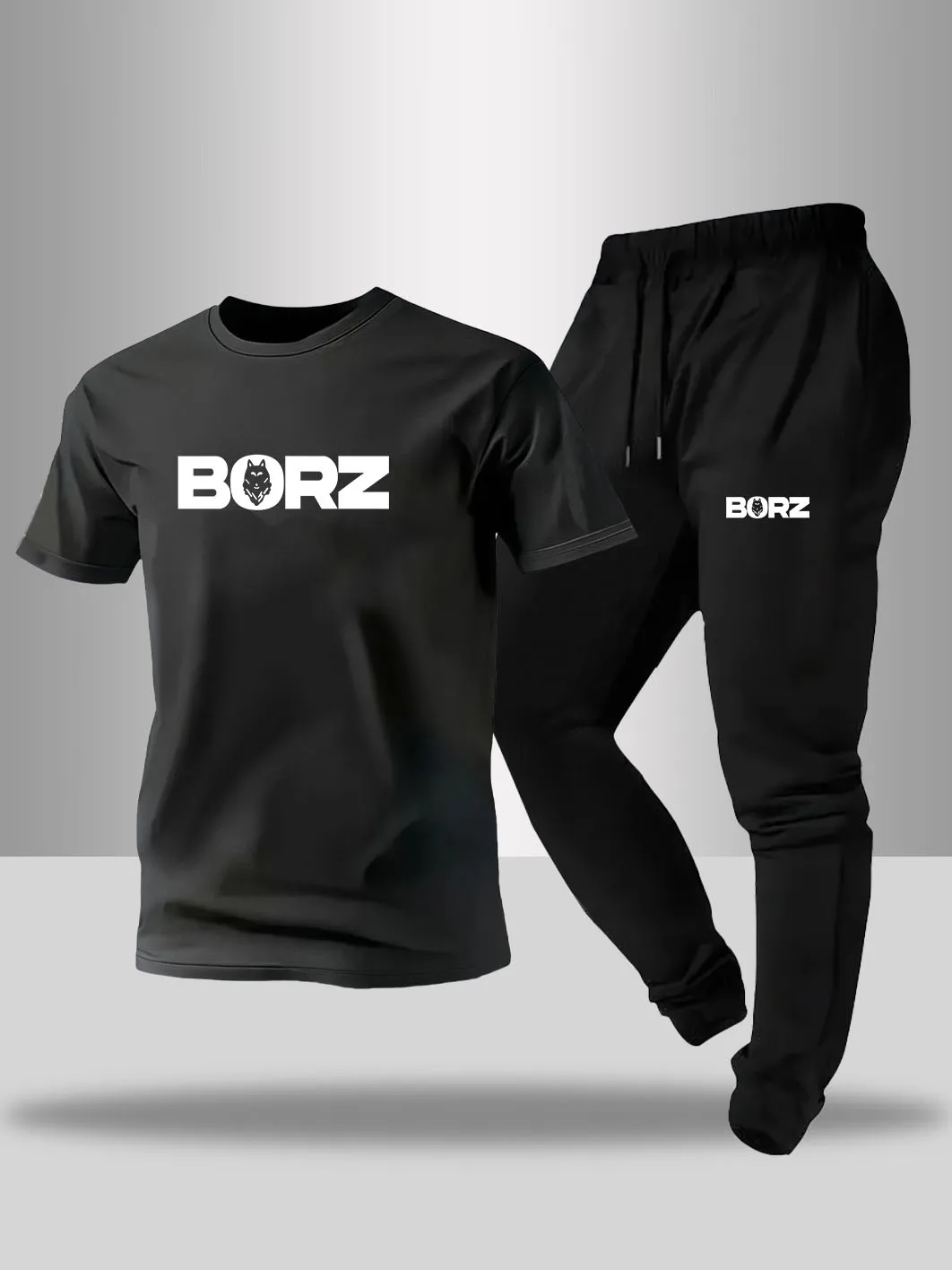 

Hot selling summer men's printed comfortable round neck T-shirt and pants set, outdoor fashion two-piece set