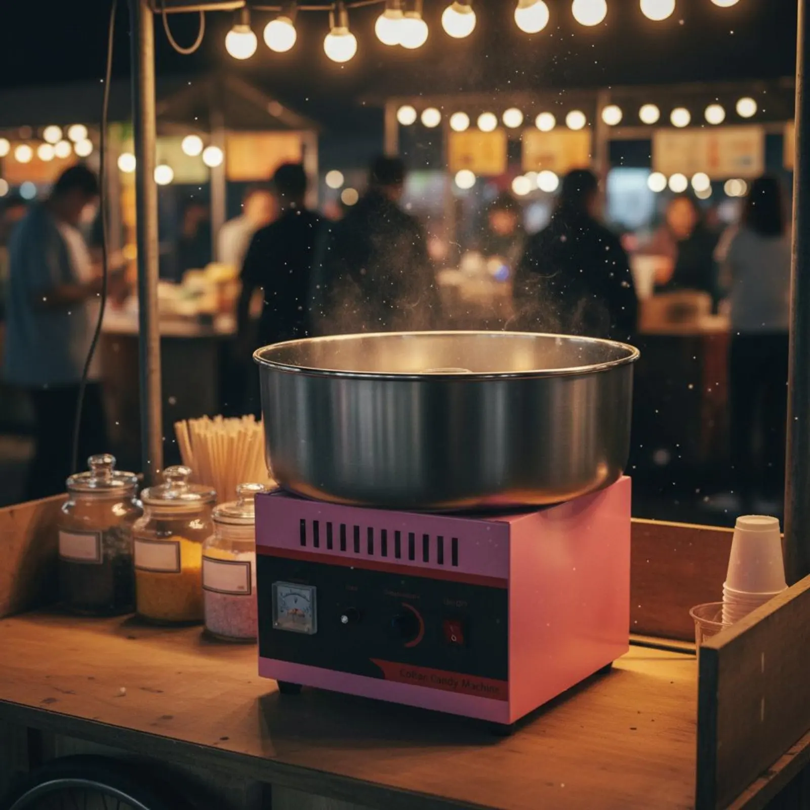 

Candy Floss Machine Easy to Use Electric Candy Floss Machine Party Equipment Anti-Slip Feet Food Processing Appliance