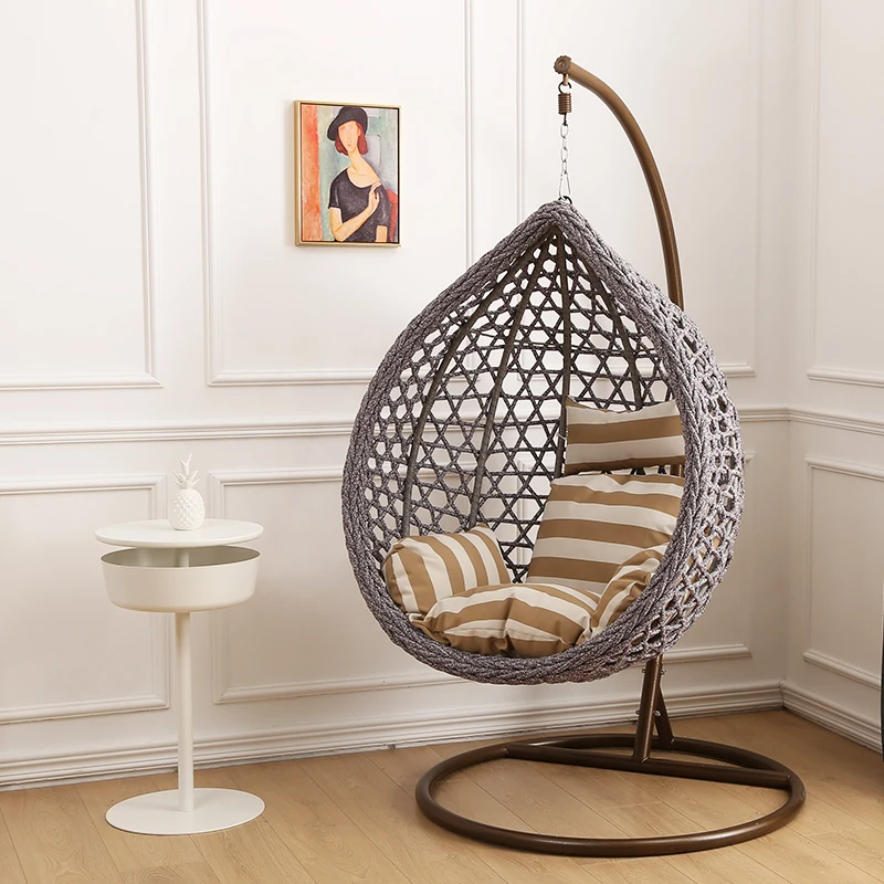 Swing chair hanging basket rattan chair Home bird's nest hanging chair Single rocking chair Indoor balcony lazy hanging chair