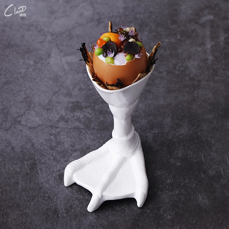 Creative Molecular Cuisine Tray, Goose Web, High-Leg Shaped, Front Dish, Dish, Artistic Cuisine Tableware