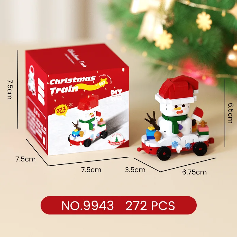 Neues Weihnachtsgeschenk: Mikro-Partikel-Bausteine, Lernspielzeug zum Zusammenbauen für Kinder, Weihnachtsmann-, Baum- und Elch-Modelle als Dekoration – Detail 17
