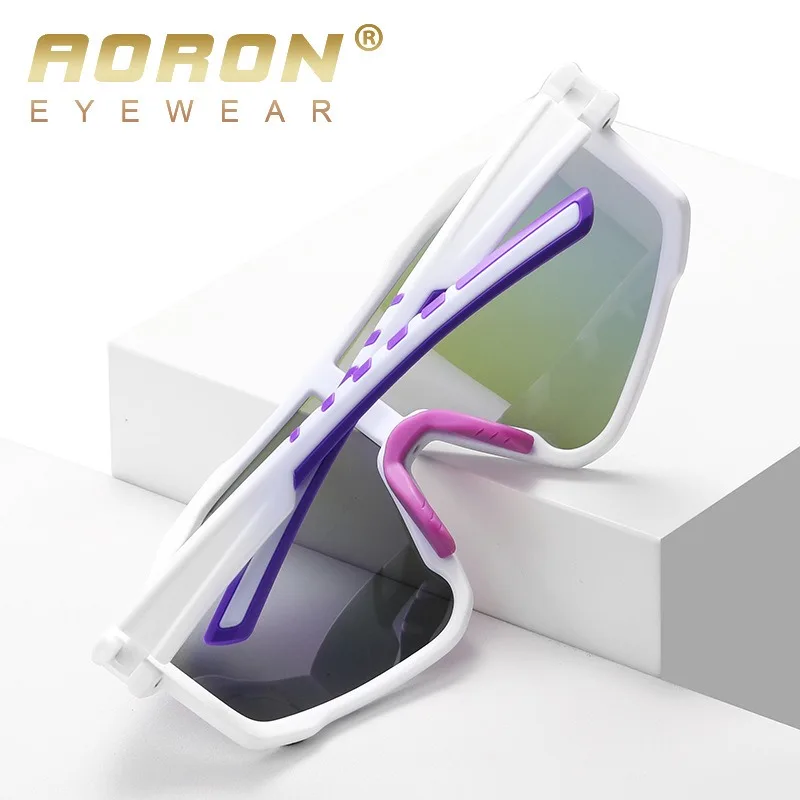 OKH Unisex Full‑rim Polarized Sunglasses UV385 TAC Lens PC Frame Mirror‑Coated Goggles for Cycling Fishing Outdoor Activities