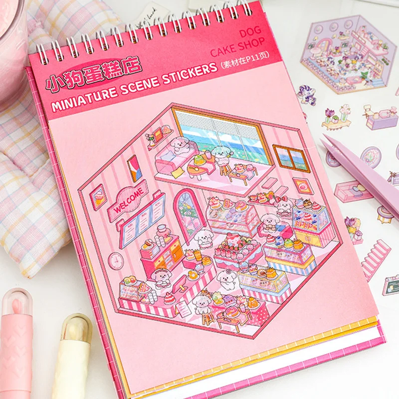 

Книга с наклейками, 45 листов/пакет, 3D моделирование, милые наклейки Kawaii, канцелярские принадлежности для скрапбукинга, украшение для планировщика «сделай сам» и журнал для ноутбука