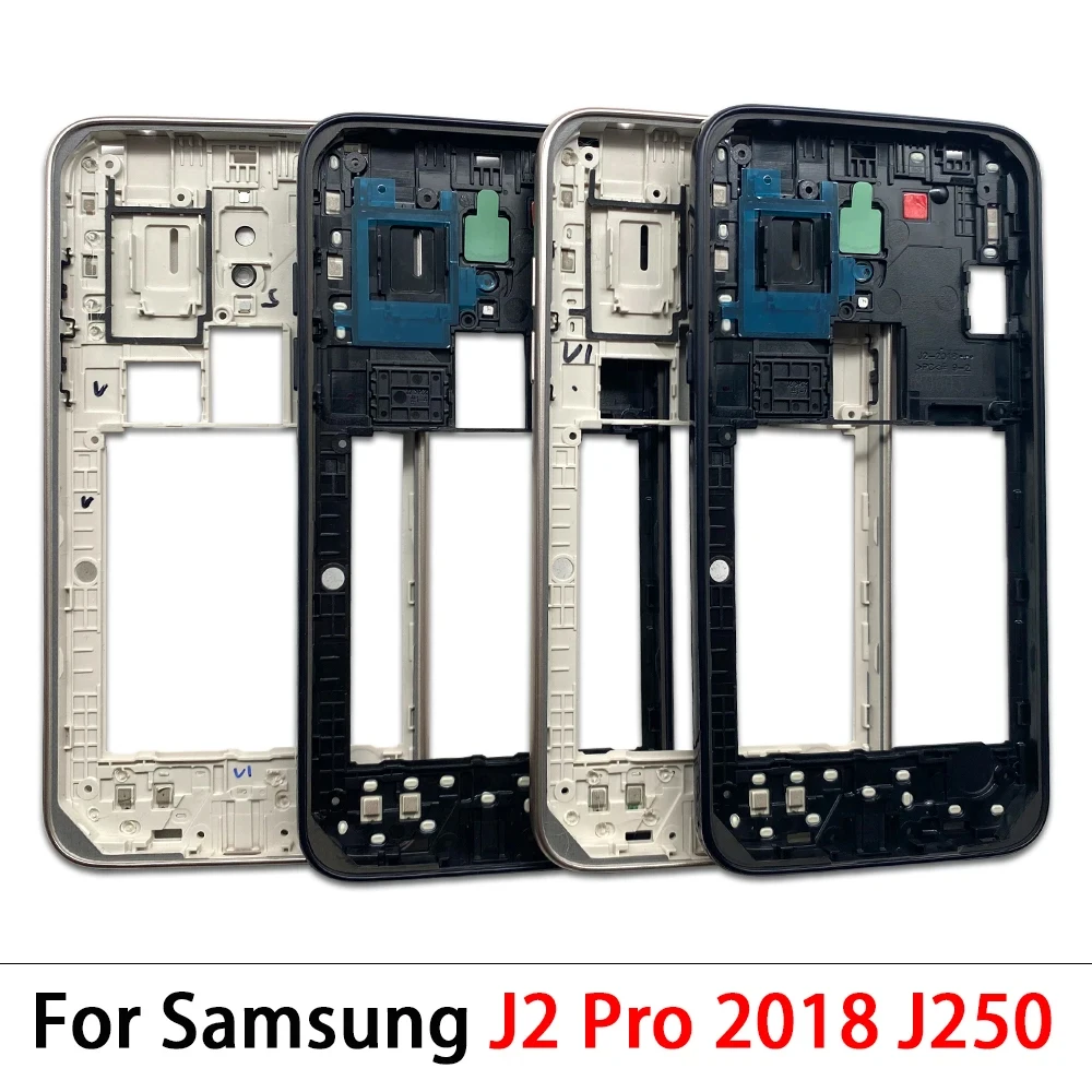 For Samsung J2 Pro 2018 J250 J4 Plus Housing Middle Frame Case Middle Frame Bezel Plate Replacement Parts With Side Key