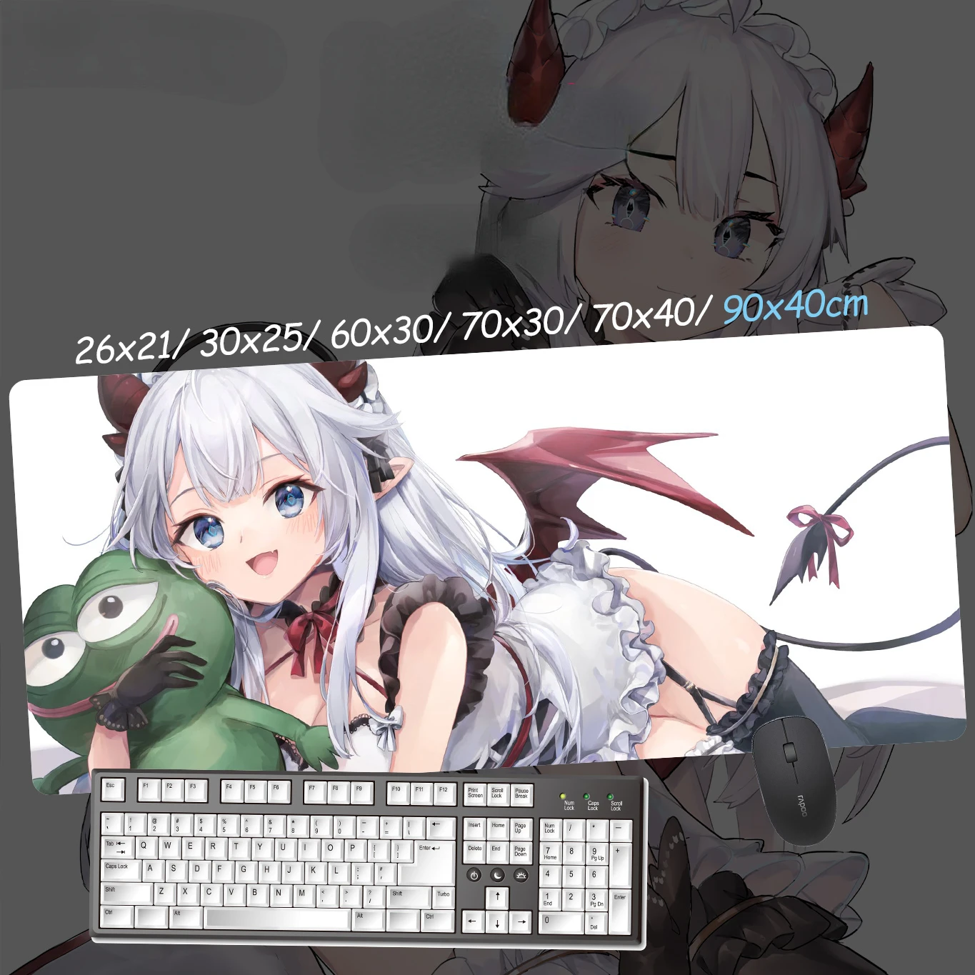 Anime Custom Design XXL Mouse Pad VShojo Veibae Vtuber Maid Succubus Gamer Sexy Girl Large Desk Mat Computer Gaming Accessories