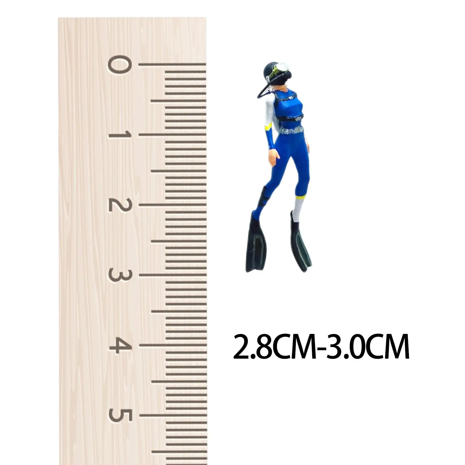 1/64 Figurine d'azione Figurine di persone per oggetti di scena fotografici in miniatura Blu