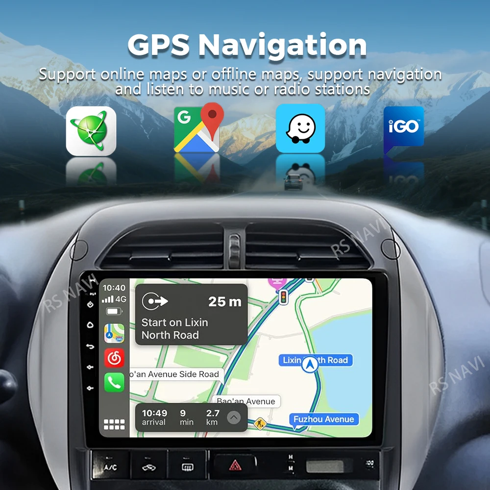 Android 16 For Toyota RAV4 2 CA20 CA20W XA20 2003 - 2005 2K QLED Stereo Car Radio Multimedia Video Player GPS 4G CarPlay